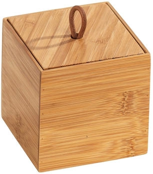 Wenko Holzkiste Terra S mit Deckel, Bambus, braun, 9 x 9 x 9cm