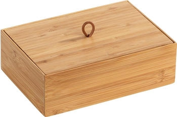 Wenko Holzkiste Terra L mit Deckel, Bambus, braun, 22 x 7 x 15cm