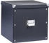 Zeller Aufbewahrungsbox 17635, 35Liter, mit Deckel, Pappe, schwarz, A4, 33 x 34 x 32cm