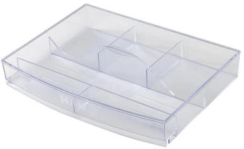 HAN Schubladeneinsatz 1016-23, transparent, für Schubladenboxen, 23 x 3,8 x 17,4 cm