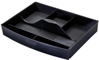 HAN Schubladeneinsatz 1016-13, schwarz, für Schubladenboxen, 23 x 3,8 x 17,4 cm