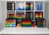 Exacompta Schubladenbox 301914D, Modulo, A4, 5 Fächer, Kunststoff, schwarz-bunt / schwarz