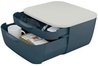 LEITZ Schubladenbox Cosy, 2 Sch&uuml;be, grau/hellgrau f&uuml;r Format DIN A4, Deckel