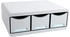 Exacompta Schubladenbox 318740D, Toolbox, Kunststoff, 3 Fächer, geschlossen, lichtgrau