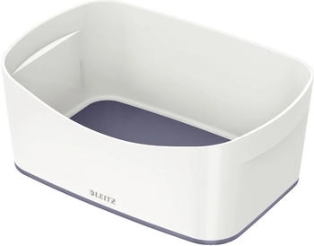 Leitz Aufbewahrungsbox MyBox Schale 5257-10-01, 3L, Kunststoff, wei&szlig; / grau, A6, 25 x 16 x 10cm