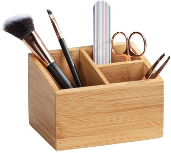Wenko Bambus Organizer Terra 3 F&auml;cher 0,551 l Bambus 12 x 8.5 x 9 cm natur