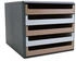 Böttcher-AG Schubladenbox A4, Recycling-Kunststoff, 5 Fächer, offen, Modern Office / anthrazit