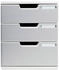 Exacompta Schubladenbox 325041D, Modulo, A4, 3 Fächer, Kunststoff, steingrau / lichtgrau