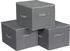 Songmics Aufbewahrungsbox RFB03H, 30 Liter, mit Deckel, Stoff, grau, 30x40x25 cm, 3 Stück