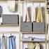Songmics Aufbewahrungsbox RFB03H, 30 Liter, mit Deckel, Stoff, grau, 30x40x25 cm, 3 Stück