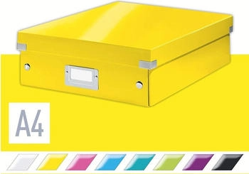 Leitz Aufbewahrungsbox 6058-00-16 ClickundStore 7,9L, mit Deckel, Pappe, gelb, A4, 28 x 37 x 10cm