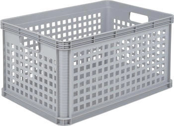 keeeper Eurobox Robert Transportkorb, 64 Liter, nordic grey, 60 x 40 x 32cm