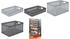 keeeper Eurobox Robert Transportkorb, 64 Liter, nordic grey, 60 x 40 x 32cm