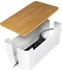 LogiLink Kabelbox KAB0075, aus Kunststoff, weiß / braun, 31 x 14 x 13 cm
