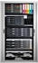 Exacompta Schubladenbox 301014D, Modulo, A4, 5 Fächer, Kunststoff, schwarz / lichtgrau