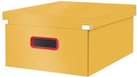 LEITZ Ablagebox Click & Store Cosy L, gelb Hartpappe mit PP-Folie, Aufbau mittels