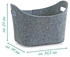 Zeller Aufbewahrungskorb 14301, 12 L, 31,5 x 21 x 19 cm, Filz, grau