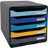 Exacompta Schubladenbox 'BEE BLUE Big-Box Plus' mit 5 Schubfächern,aus Recyclingkunststoff