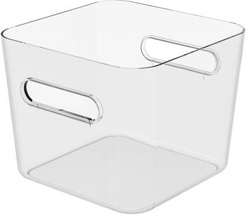 smartstore Aufbewahrungsbox Compact Square L, 4,7L, Kunststoff, transparent, A6, 20 x 20 x 16cm