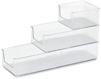 Zeller Utensilien-Organizer-Set Kunststoff 3-teilig Transparent