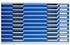Exacompta Schubladenbox 324003D, Modulo, A3 quer, 10 Fächer, Kunststoff, blau / lichtgrau