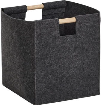 Zeller Aufbewahrungskorb 14392, 31 L, 30 x 35 x 30 cm, Filz, anthrazit