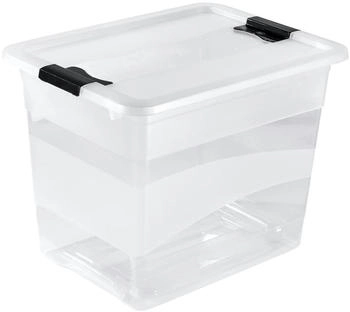 keeeper Aufbewahrungsbox Kristallbox Cornelia, 24L, mit Deckel, Kunststoff, 40 x 30 x 30 cm