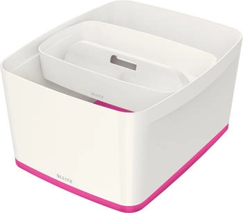 Leitz Aufbewahrungsbox MyBox Organiser Klein 5323, 1,5L, Kunststoff, wei&szlig;, A8, 18 x 31 x 6cm