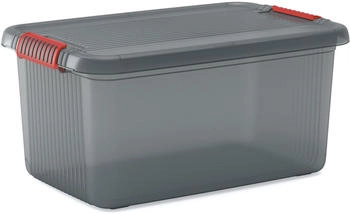 KIS K Latch Aufbewahrungsbox stapelbar rauchgrau/transluzent (237047)