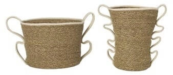 ferm LIVING Verso Korb 2-er Set Altweiß Off-White