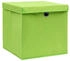 vidaXL Aufbewahrungsboxen mit Deckeln 10 Stk. 28x28x28 cm Grün