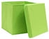 vidaXL Aufbewahrungsboxen mit Deckeln 10 Stk. 28x28x28 cm Grün