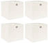 vidaXL Aufbewahrungsboxen 4 Stk. Weiß 32x32x32 cm Stoff