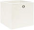vidaXL Aufbewahrungsboxen 4 Stk. Weiß 32x32x32 cm Stoff