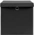 vidaXL Aufbewahrungsboxen mit Deckeln 10 Stk. Schwarz 32x32x32cm Stoff