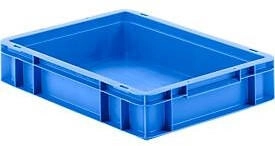 SSI Schäfer Euro Box Serie EF 4080 aus PP Inhalt 7,4 L geschlossene Wände Unterfassgriff blau