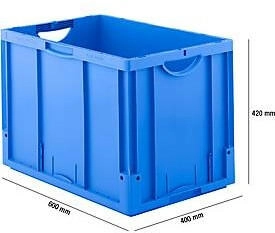 SSI Schäfer Euro Box Serie LTB 6420 aus PP Inhalt 82,3 L ohne Deckel blau