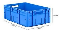 SSI Schäfer Euro Box Serie LTF 6220 aus PP Inhalt 42 L Durchfassgriff blau