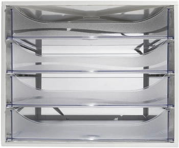 Exacompta Schubladenbox Ecobox 228323D A4+ 4Sch&uuml;be offen gr/tr
