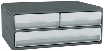 CEP cep Schubladenbox »MoovUp« mit 3 Schubladen DIN A4 quer / DIN A5 quer grau 37x14.6x14.6 cm