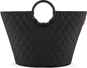 Reisenthel loophome S Dekorationskorb Utensilienkorb Deckenkorb aus gestepptem Polyester waschbar S rhombus black S Schwarz