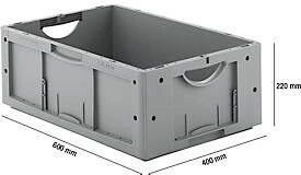 SSI Schäfer Euro Box Serie LTB 6220 aus PP Inhalt 41 L ohne Deckel grau