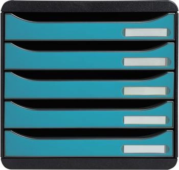 Exacompta Schubladenbox SKANDI 30934D 5 Sch&uuml;be 347x278x271m pastellblau