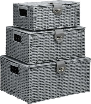 HomCom Aufbewahrungskorb 3er-Set 18L 12L 7L