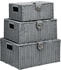 HomCom Aufbewahrungskorb 3er-Set 18L 12L 7L