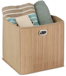 Relaxdays 4 x Aufbewahrungskorb beige hoch Gold
