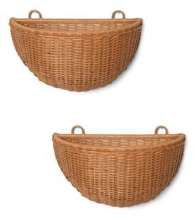 ferm LIVING Aufbewahrungskorb 45 x 41 cm set à 2 st braun ratan fest LIVING