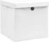 vidaXL Aufbewahrungsboxen mit Deckeln 10 Stk. Weiß 32x32x32 cm Stoff