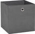 vidaXL Aufbewahrungsboxen 10 Stk. Vliesstoff 28x28x28 cm Grau