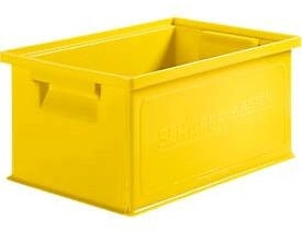 SSI Schäfer Stapelkasten Serie 14/6-4 aus Polypropylen mit Griffmulde Inhalt 2,5 L gelb